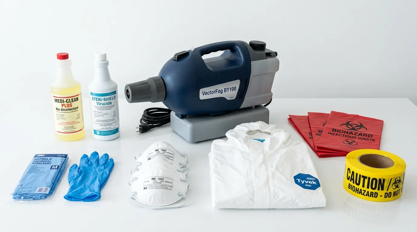 Professional biohazard remediation crew working in Elk River